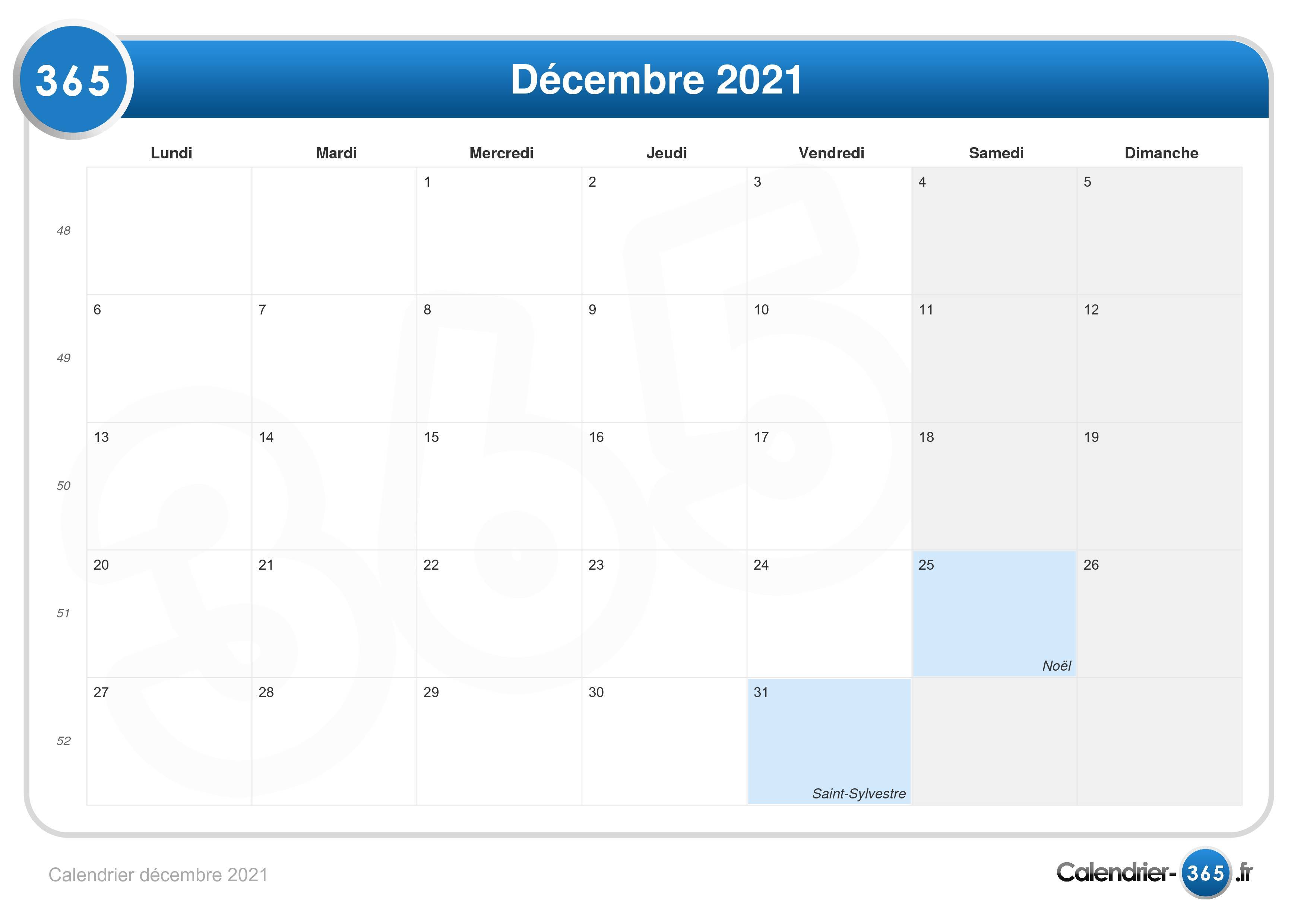 31 Décembre 2021 Quel Jour De La Semaine